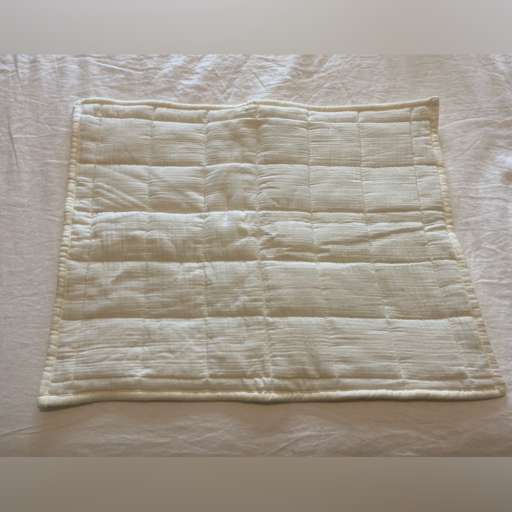 Quince Organic Airy Gauze Box Quilt Cream Sham